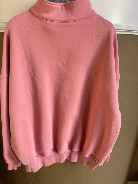 Sunkissed Coconut Quarter Zip Sweatshirt Size Small Ice Cream Pink - Picture 5 of 13